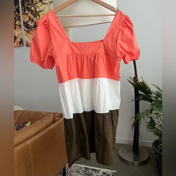 Compania Fantastica Colour Block Poplin Mini Dress - Picture 4 of 5